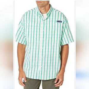 NWT Columbia Men's Green Plaid Shirt